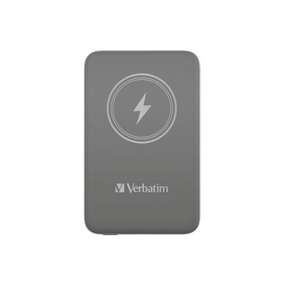 Verbatim Charge 'n' Go Magnetic Wireless Power Bank 10000 Grey