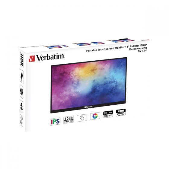 Verbatim PMT-14 IPS HDR Touch Monitor 14″ FHD 1920x1080 6ms - 49591