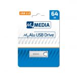 MyMedia My Alu USB Drive 64GB USB 2.0 (by Verbatim) - 69274