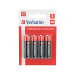 Verbatim AA Battery Alkaline 4 Pack - 49921