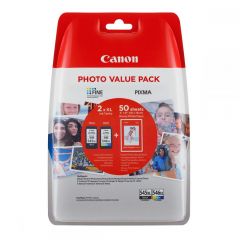 Ink Canon PG-545XL CL-546XL Value Pack High Yield Black and Colour and 50s 4"x6"