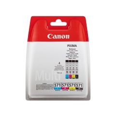 Canon CLI-571 Πακέτο 4 Μελανιών Εκτυπωτή InkJet (0386C005)