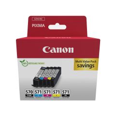 Canon Μελάνι Inkjet PGI-570, CLI-571 Ink 5 Colours (0372C006)