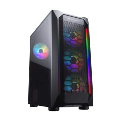 Cougar MX410 Mesh-G RGB Gaming Midi Tower Case Μαύρο - CGR-5VM6B-MESH-G-RGB