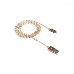 Canyon Lightning USB Cable Apple, braided, metallic, Gold, 1m - CNE-CFI3GO