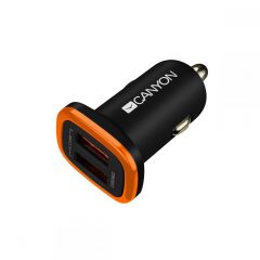 Canyon USB Universal Car Charger With Protection, 2.1A - CNE-CCA02B
