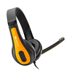 Canyon on-ear headphones wired Black + Yellow - CNS-CHSC1BY