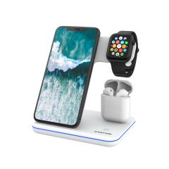 Canyon 3-in-1 Wireless charging station for gadgets QI White - CNS-WCS302W