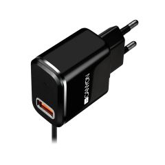 Canyon H-041 USB AC charger + Micro USB connector, 2.4A, Black - CNE-CHA041BS