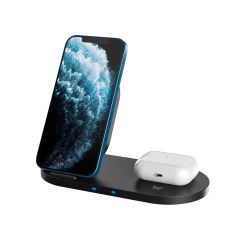 Canyon Wireless charger WS-202 10W 2in1 Black - CNS-WCS202
