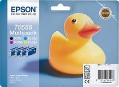 Ink Epson T556 C13T05564020 PhotoPack containing no.4 ink cartridges.Black(T055140), cyan(T055240), magenta(T055340), yellow(T055440),