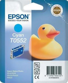 Ink Epson T0552 C13T05524020 Intellidge Cyan - 8ml - 290Pgs with security tags