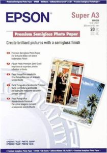 Premium Photo Paper Epson Semi Gloss A3+ 20Shts 251g