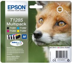 Ink Epson T12854011 Multipack containing 4 Cartridges ink new series Fox-Size M
