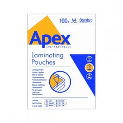 Fellowes Δίφυλλα Πλαστικοποίησης APEX LIGHT DUTY A4 100 mic 100 τεμ 6003301