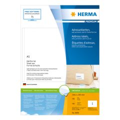 Labels Herma 148.5x205 Matt Adress Premium A5 400pcs - 400Sheets 8690