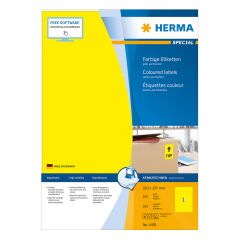 Labels Herma 210x297 Matt Yellow Inkjet - Laser - Copy 100pcs - 100Sheets 4401