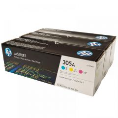 Toner Laser HP LJ Pro Color M451 305A CYM Tri-Pack