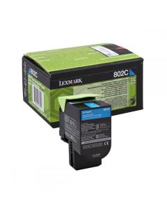 Toner Laser Lexmark 80C20C0 Low Cyan -1k Pgs