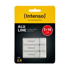 USB Stick Intenso 3 x 16 GB Alu Line Triple Pack Silver - 3521473