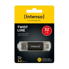 Intenso USB Drive 3.0 USB-A   USB-C Twist Line 32GB - 3539480