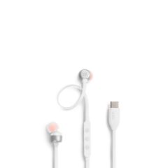 JBL Tune 310C, In-Ear Headphones, USB-C, Hi-Res, (White) JBLT310CWHT