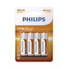 Philips R6L4B.GRS Μπαταρίες μεγάλης διάρκειας ζωής Zinc-Chloride 4 τμχ AA