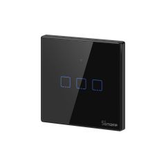 Sonoff T3EU3C-TX Three-channel Touch Light Switch Wi-Fi Black, Χωνευτός Διακόπτης Τοίχου - IM190314020