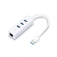 USB 3.0 3 Ports Hub Gigabit Ethernet Adapter UE330