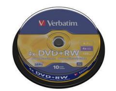 DVD+RW VERBATIM 43488 SERL 4.7GB 4X MATT SILVER SURFACE