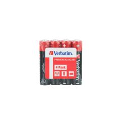 Verbatim AAA Battery Alkaline 4 Pack Shrink - 49500
