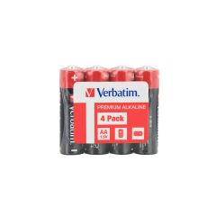 Verbatim AA Battery Alkaline 4 Pack Shrink - 49501