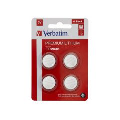 Verbatim CR2032 Battery Lithium 3V 4 Pack - 49533