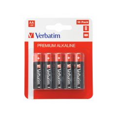 Verbatim AA Battery Alkaline 10 Pack - 49875