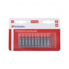 Verbatim AAA Battery Alkaline 20 Pack - 49876