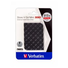 Verbatim Store 'n' Go Mini SSD USB 3.2 512GB 2.5″ Μαύρο - 53236