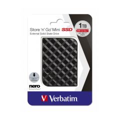 Verbatim Store 'n' Go Mini SSD USB 3.2 1TB 2.5″ Μαύρο - 53237
